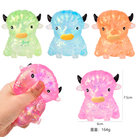 Jouet Squishy en TPR en forme de Vache des Highlands à grandes cornes, mignon, à remontée lente, anti-stress, jouet sensoriel pour la relaxation, vente en gros directe usine