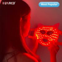 Masque facial LED ILUXRED OEM ODM 630 850nm 276 LED, thérapie par lumière rouge, masque facial en silicone infrarouge