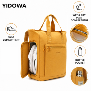 Sac de sport de yoga tendance avec compartiment à chaussures, séparation humide/sec, imperméable, grande capacité, sac de voyage - Product Image 2