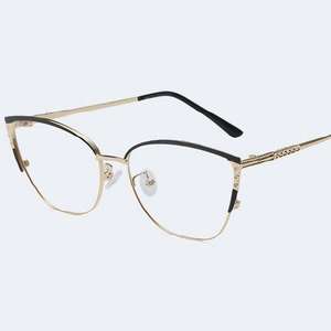 نظارات بإطار معدني أنيق بتصميم عين القطة متعددة الألوان من الشركة المصنعة بالجملة - Product Image 2