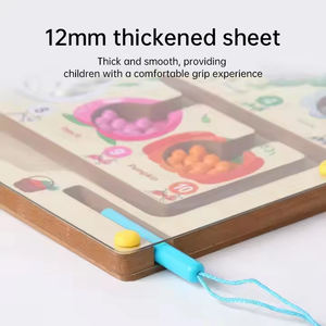 Jouets éducatifs en bois pour enfants, labyrinthe <span class=keywords><strong>de</strong></span> couleurs et <span class=keywords><strong>de</strong></span> nombres, <span class=keywords><strong>jeu</strong></span> <span class=keywords><strong>de</strong></span> comptage Montessori, jouets pour enfants, design unisexe - Product Image 4