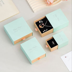 <b>Personalized</b> Jewellery Packing Earrings Necklace Bracelet <b>Jewelry</b> Gift Packaging Boxes Custom Logo Paper Drawer <b>Box</b> for <b>Jewelry</b> - Product Image 3