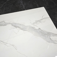 Prix fabricant - Carreaux de sol intérieurs en porcelaine blanche polie 300*300/600*600mm, anti-taches, faible absorption d'eau, antidérapants