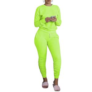 Ensemble de survêtements pour femmes PIHA SPORTS, polyester/coton, velours, haut de survêtement, pantalon de jogging, vêtements de détente, tenues de sport, 2 pièces, sweat à capuche - Product Image 2