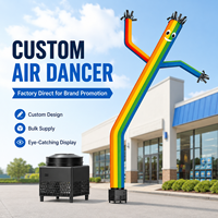 Tube gonflable personnalisé en forme de ballon arc-en-ciel avec souffleur, idéal pour les fêtes, les activités pour enfants et les célébrations de festivals
