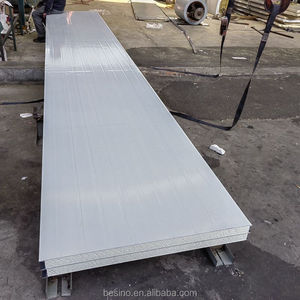 Panneau sandwich de purification 100mm d'épaisseur PU finition murale <span class=keywords><strong>achat</strong></span> matériaux de construction panneau extérieur panneau PU en acier inoxydable - Product Image 4