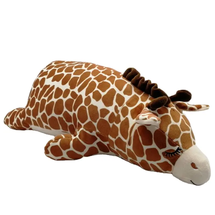 Custom Good Quality Stretchy Material 22 Inch Cute comfortable Laydown Plush Giraffe pillow Toy