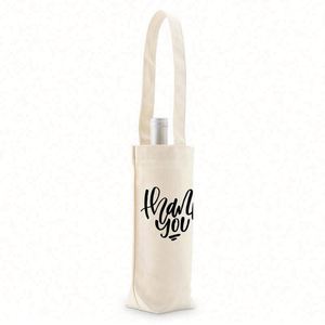 Sac fourre-tout en coton robuste pour bouteille de vin, sac de transport vierge en toile avec logo personnalisé - Product Image 5