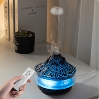 Diffuseur d'huiles essentielles volcaniques en gros, fabricant de diffuseurs de parfum avec logo personnalisé, humidificateur diffuseur de flamme 3D en vrac pour la maison