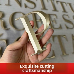 Lettere in Rilievo <span class=keywords><strong>Tridimensionali</strong></span> Personalizzate in Rame e Alluminio per Pareti di Sfondo, Lettere in Acciaio Inossidabile con Superficie Spazzolata per Branding - Product Image 5