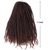 Cheveux Torsadés Afro Crépu Bouclé pour Tresses Douces, Cheveux Marley Twist Synthétiques Tricolores AfroTwist pour Crochets et Tresses pour Femme
