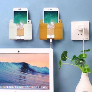 Multifunctional and Creative Adhesive Phone Charging Stand Smart Home Wall Hanging Shelf Convenient Lazy Bedside Phone Stand - Product Image 5