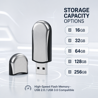 Clé USB 2.0 personnalisée en forme d'arachide, en aluminium, 8 Go-64 Go, nouvelle pour les cadeaux promotionnels d'entreprise