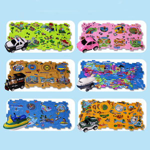 Puzzle pour enfants chauds Puzzle électrique Railcar bricolage ville <span class=keywords><strong>carte</strong></span> scène bâtiment garçons et filles jouets enfants <span class=keywords><strong>Train</strong></span> jouets - Product Image 4