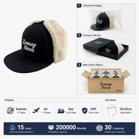 Casquette de trappeur personnalisée avec cache-oreilles, doublure polaire, réglable, chaude, unisexe, pour le ski et les activités de plein air, vente en gros, faible MOQ