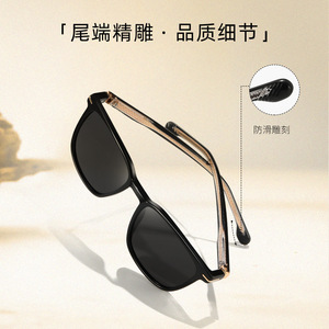 Lunettes de soleil polarisées pour hommes Wanda, monture UV400 TR90, verres TAC noirs, pour le cyclisme, la conduite et les sports - Product Image 3