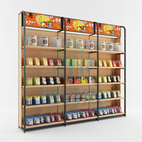 Étagère modulaire moderne à un seul côté pour les magasins de proximité, les en-cas, les produits alimentaires, les présentoirs de marchandises, les stands de supermarché