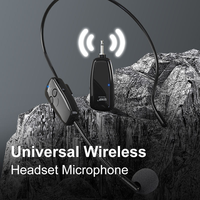Microphone-casque sans fil UHF 2025 universel portable avec lumière LED pour l'enseignement, les discours et les conférences informatiques