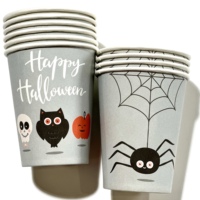 Gobelet en papier jetable écologique à paroi simple de 12 oz avec impression personnalisée pour la sécurité des fêtes d'enfants
