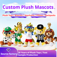 Peluches personnalisées avec logo, fabricant de jouets en peluche, fabricant de poupées mascotte douces et rembourrées, conception de prototypes, animaux unisexes, 100 pièces