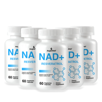 Capsules végétariennes OEM ODM NAD+ Resvératrol, complément NAD favorisant la santé cellulaire et le bien-être à long terme, 60 capsules végétaliennes