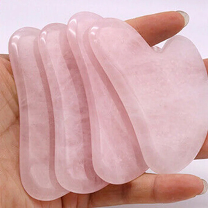 Logotipo personalizado antienvejecimiento Rosa cristal cara Jade Gua Sha hogar masajeador en forma de corazón Gua Sha <span class=keywords><strong>Guasha</strong></span> tablero - Product Image 2