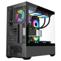 Gabinetes de Computadora ATX MATX ITX al por Mayor, Gabinete Negro para PC SV02, Caja para PC Gaming con Ventilador, Gabinete, Caja