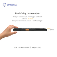 Dingdata E60H, PDA Industrial Resistente de 6 Pulgadas con Android 10, IP67, Lector de Códigos de Barras 2D, NFC, RFID, Huella Dactilar, MTK
