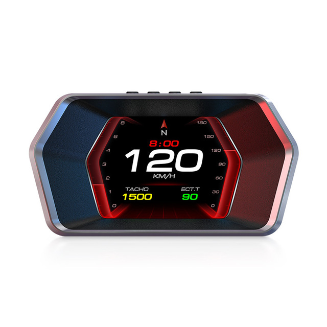 Portable High-Definition GPS LCD Car HUD Universal Speed Water Temperature Display OBD Function Clock Head-Up Display Product