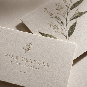 Biglietto di ringraziamento personalizzato in carta testurizzata, motivi botanici minimalisti, opzioni multi-formato per la corrispondenza aziendale - Product Image 3