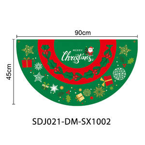 Nouveau drapeau de jardin créatif en forme d'éventail pour Noël avec <span class=keywords><strong>Père</strong></span> Noël et texte Joyeux Noël, bannière semi-circulaire suspendue - Product Image 6