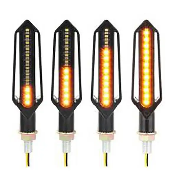 Indicadores de motocicleta-Forma de flecha-LED multifunción Lámpara de señal de giro amarilla dinámica Lámpara trasera roja Luces de freno