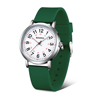 Montre numérique à quartz en alliage et verre de 36 mm, style simple, pour infirmières, avec clip de fixation pour badge, vente en gros