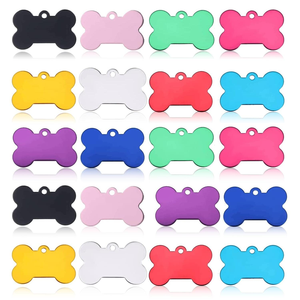 Custom Silent Black Pet ID Personalized Quick Release Slide Collar <b>Tag</b> Name Engraved Gold Bone Shape Metal <b>Cat</b> Dog Cartoon Print - Product Image 1