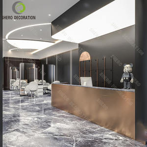 Design d'intérieur luxueux pour salon de coiffure, mobilier de salon de coiffure, armoire murale pour perruques de salon de coiffure, ensemble de miroirs de salon de coiffure, durable et personnalisé - Product Image 4