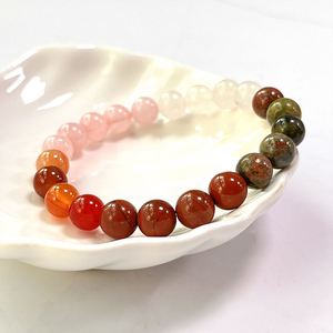 Bracelet en pierre naturelle avec perles de verre colorées pour la clarté mentale, échantillon de pré-production avec logo personnalisé - Product Image 4