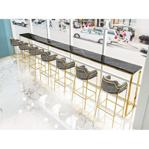 Bộ bàn ghế nhà hàng hiện đại, thiết kế riêng, chất liệu nhung, ghế sofa kiểu booth, bàn ăn kim loại, dành cho quán cà phê, phong cách sang trọng nhẹ nhàng. - Product Image 4