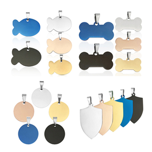 JinRuiXiang <span class=keywords><strong>Cadeau</strong></span> promotionnel <span class=keywords><strong>Étiquette</strong></span>s métalliques en aluminium anodisé Logo personnalisé Pendentif gravé Carte d'identité pour animaux de compagnie Nom Collier Plain Dog Tag - Product Image 4