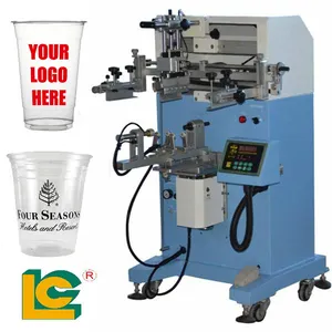 flat/cylinder screen printing machine LC-PA-400E for tyvek paper wristbands glass bottle screen printing machine