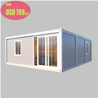 Maison Conteneur Modulaire Préfabriquée Moderne 20ft 40ft avec Structure en Acier pour Habitation en Jardin et Bureau de Luxe