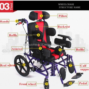 Silla de Ruedas Manual de Aleación de Aluminio para Niños y Adultos con Parálisis Cerebral, Silla de Ruedas para Niños - Product Image 4