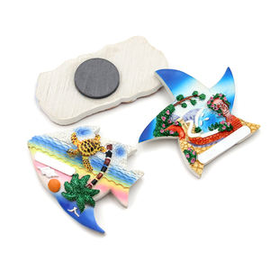 Regalos de recuerdo de viaje Italia <span class=keywords><strong>Mar</strong></span> costero Playa Imán de poliresina Vida marina tropical Imán de refrigerador - Product Image 5