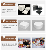 Présentoirs de Buffet en Acrylique 11 Pièces – Supports de Table Miniatures Finition Polie – Aucun Assemblage Requis – Multi-Tailles pour Mariages et Fêtes