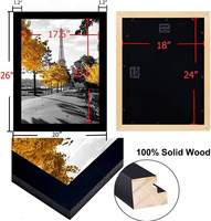 Cadre photo en bois noir moderne simple pour la décoration intérieure pour café escalier couloir allée mur décor mural Photo affiche cadre
