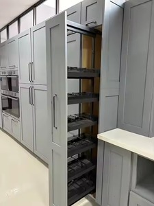 Enbl Ready Made Indonesia Armarios de cocina clásicos modernos con laca Puertas acrílicas Grifos Bisagras Cajones y salpicaduras - Product Image 5