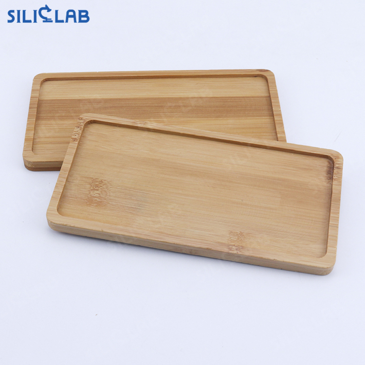 Natural Bamboo Storage Tray Dining Plate 175*88mm Rectangle Serving Tray For Coffee Tea Fruit Food Dessert
