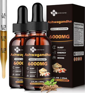 Private Label Veganistische Stressvermindering En Kalme Slaap Kruidensupplement Organische Ondersteuning Stemming <span class=keywords><strong>Ashwagandha</strong></span> Druppels Vloeistof - Product Image 1