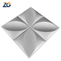 ZGSTONE 500*500MM taille Design moderne décoratif 3D Pvc papier peint diamant étanche 3D panneau mural pour l'intérieur de la maison