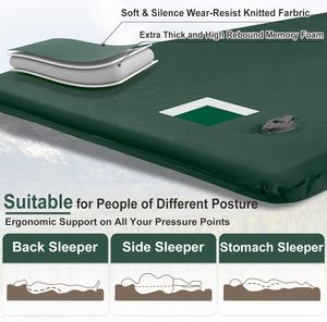 Colchón de Espuma Viscoelástica Portátil, Diseño Simple, Cómodo y Suave, Reduce la Presión, Ideal <span class=keywords><strong>para</strong></span> Dormir y Acampar - Product Image 4