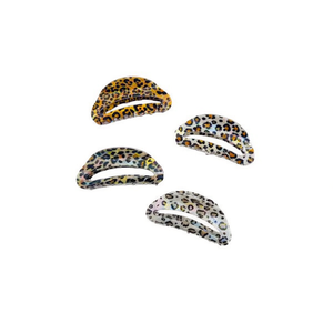 Fermaglio per capelli a mezza luna con stampa leopardata da 10,5 cm per donna, accessorio di moda - Product Image 1